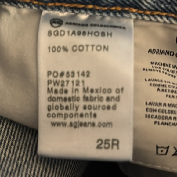 AG Knoxx High Rise Baggy Boyfriend Jeans Size 25 Denim Relaxed Casual Button Fly - Picture 11 of 12